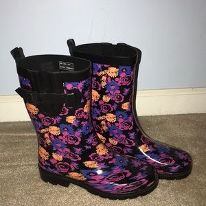 Flower Rain Boots